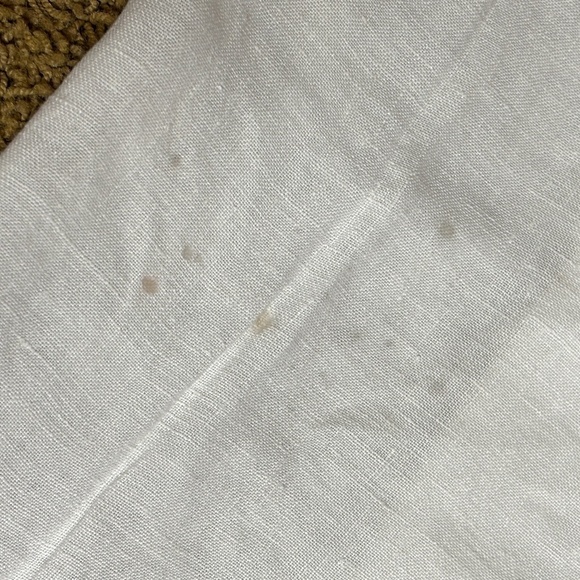 VTG Embroidery Lace Linen Tablecloth 66 X 82 Ivory Seat 6-8 Flaws/ Repairs - Picture 11 of 14